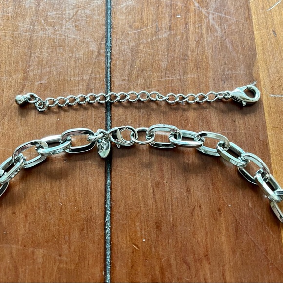 Lia Sophia Kiam Family Silver Tone Faux Amber Nacklace Big Chunky Up to 20" L - Picture 11 of 15